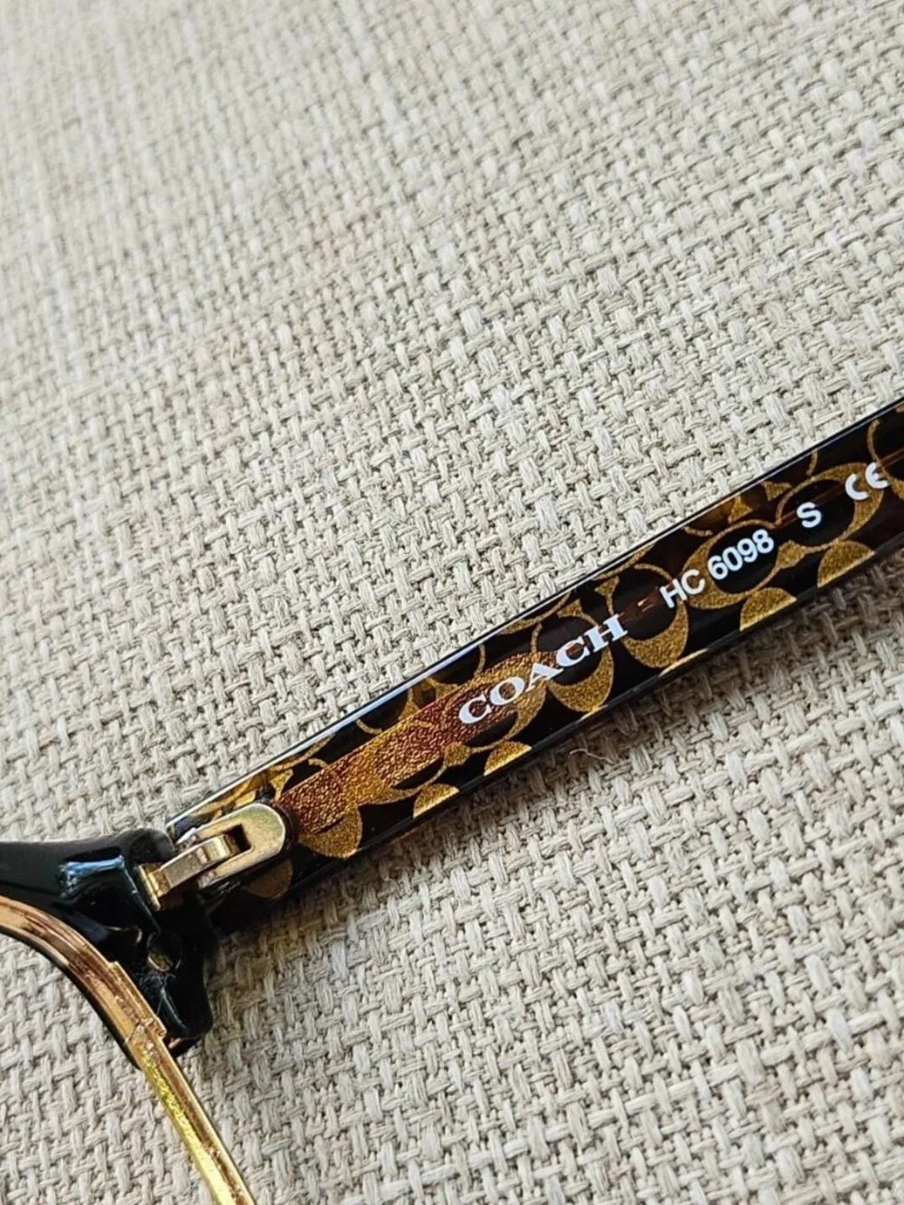 Coach Eyeglasses Black Gold/ Dark Tort Gold Sig C HC6098 Glasses Eyewear